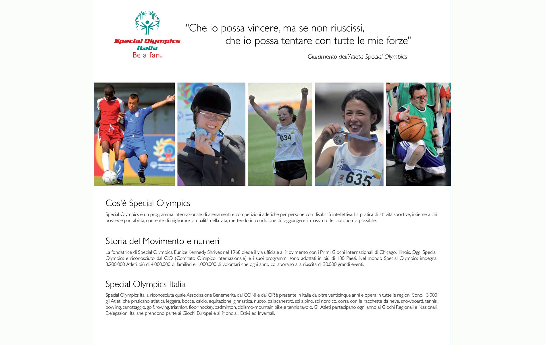 " CHAPEAU ! " - SPECIAL OLYMPICS ITALIA - CALENDAR 2012 - © Graziano Villa