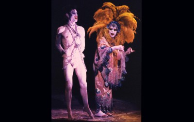 LINDSAY KEMP - "SALOME' " by O.Wilde - Baptist and Salomé - color slide - size 120 - © Graziano Villa