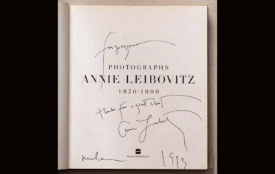  "... for Graziano .... thanks for the great show ... Annie Leibovitz ..."