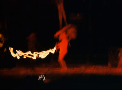LINDSAY KEMP - "SALOME' " by O.Wilde - Fire dance os Salomé - color slide - size 120 - © Graziano Villa